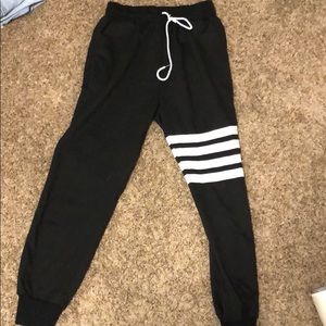 Black and white sweatpants